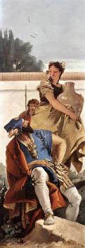 Giovanni Battista Tiepolo : A Seated Man and a Girl with a Pitcher